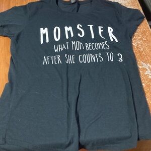 Anvil Black 'Momster' Women’s Tee